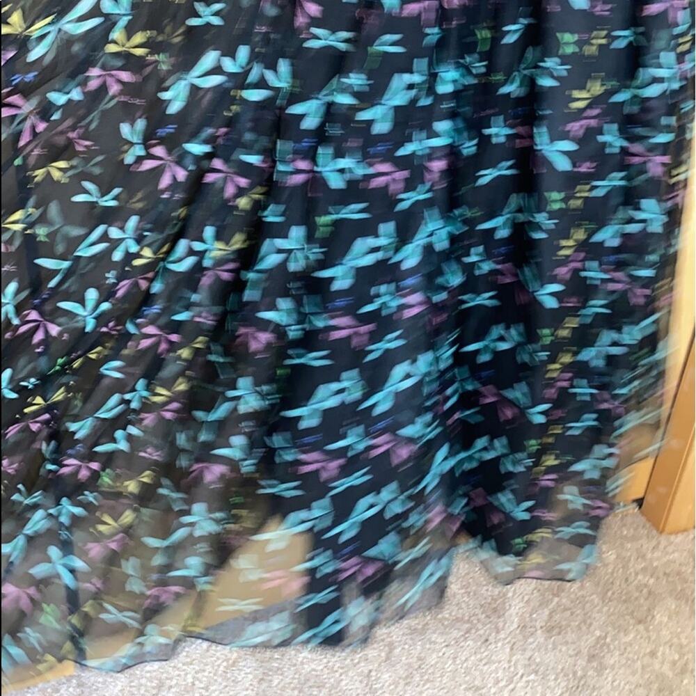 ROCHAS Strapless long dress - dragon fly pattern - Picture 7 of 16